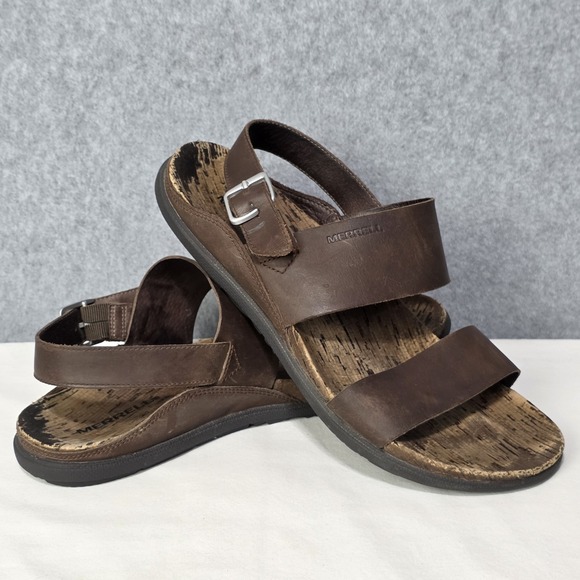 Merrell Shoes - Merrell Brown Leather - Around Town - Back Strap - Sandal - Size US 10 Women's